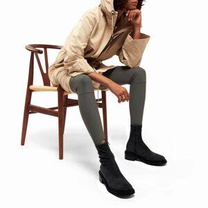 By FAR Kah Ankle Boots Stretch Soft Calf Suede Black Ankle Boots Size 39